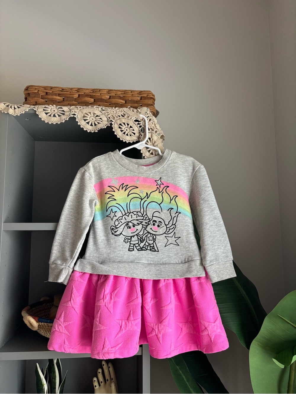 trolls band together poppy sweatshirt dress for toddler